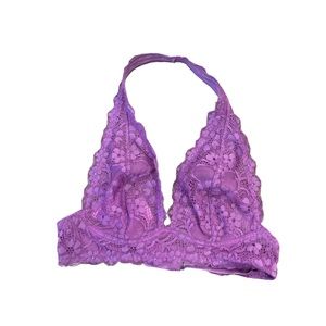 Free People Black Lace bra